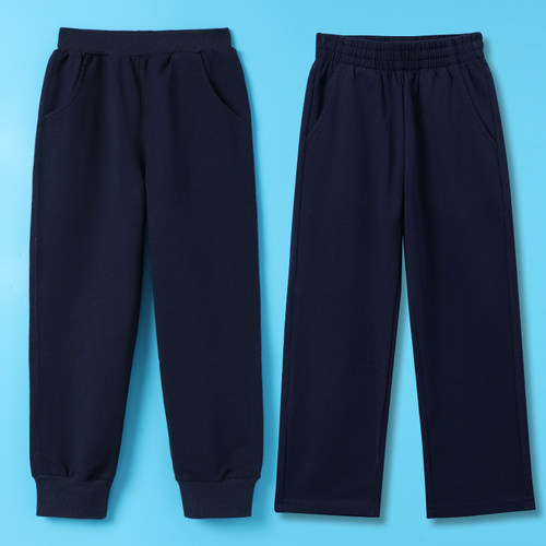 儿童长裤纯棉运动裤纯色校服裤子