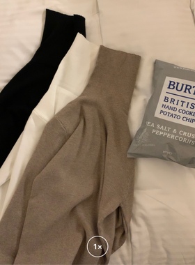 Veee 回馈款 软糯糯的基础色高领针织打底 三色都好搭显瘦打底衫