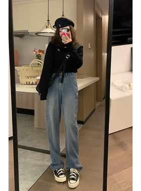 VEEE 银河系的小土星 黑色小个子短款土星刺绣显瘦针织套头毛衣