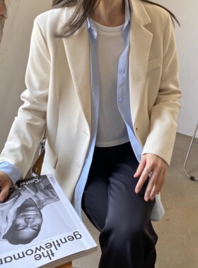 VEEE 2024秋季新款 经典韩版宽松 版型很好廓形感显瘦西装外套女