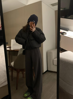 Veee ju显比例 显瘦短款肯豆羽绒服女冬季0压感韩版宽松外套双旦