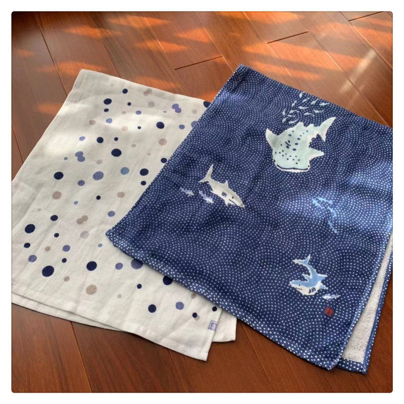 出口日本外贸单纱布薄款纯棉夏季柔软透气情侣款无荧光剂面巾毛巾