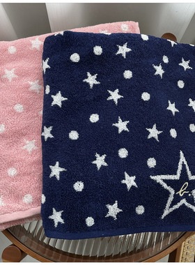 新品日单外贸纯棉纯棉柔软蓬松双面毛圈吸水无荧光剂刺绣浴巾毛巾