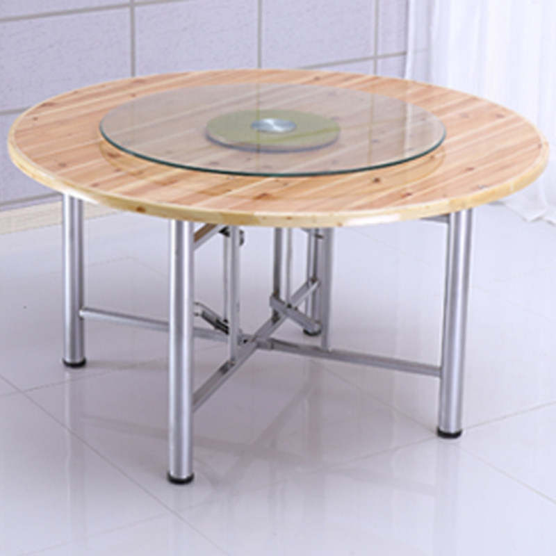 圆形简约乡村清漆树脂转盘桌子