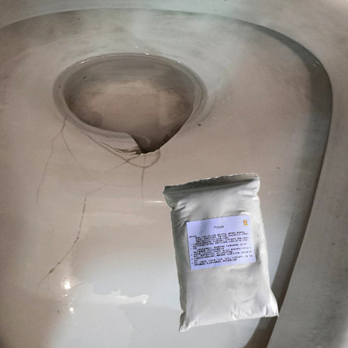 蹲便池破裂烂了没有碎片补洞胶白