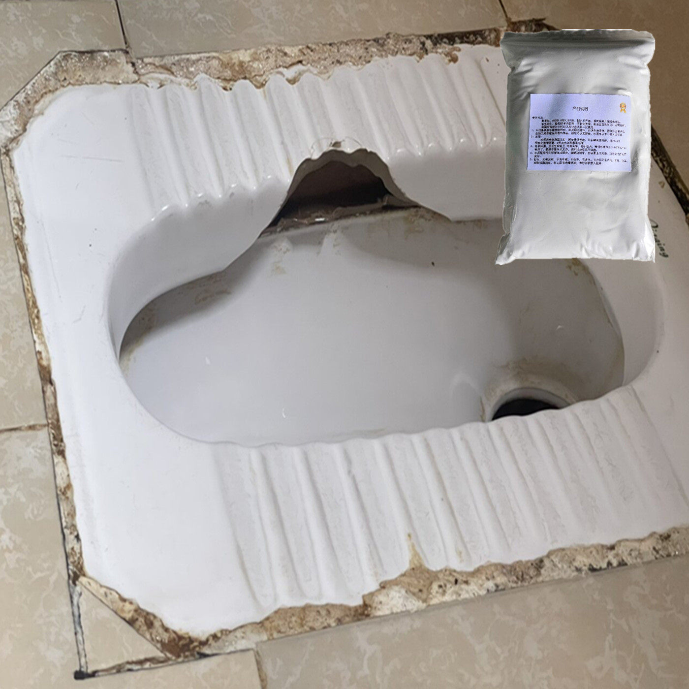 厕所蹲坑修补膏陶瓷修复剂马桶便池裂缝破洞防水无痕瓷面修补胶