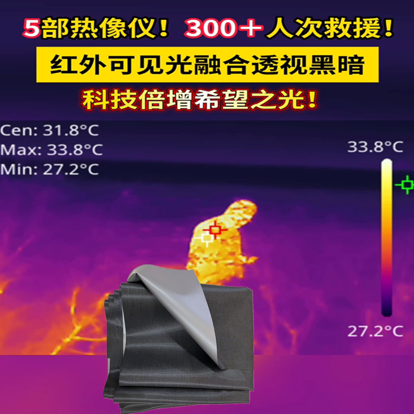 防热成像屏蔽布阻挡无人机红外探测挡监控防安检X光扫描隐私防护
