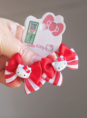 HelloKitty正版凯蒂猫甜美可爱蝴蝶结发饰婴儿童皮筋宝宝baby发圈
