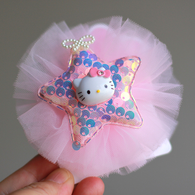 正版kt甜美花团蝴蝶结儿童发夹