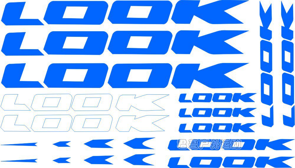 look车架贴纸 公路自行车 死飞个性单车 车架贴 贴花
