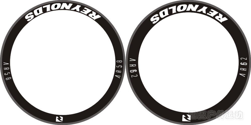 Reynolds A58/A62 公路自行车轮组贴纸 碳刀圈个性贴纸 2个轮子