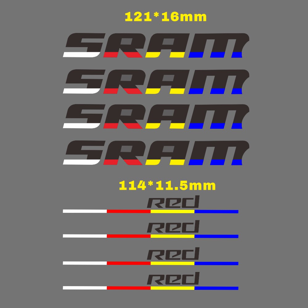 适用SRAM RED公路自行车曲柄贴纸山地车曲柄个性贴花防晒防水新款图片