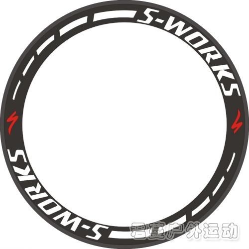 SWORKS闪电轮组贴 公路自行车刀圈贴纸 死飞个性刀圈贴 镂空反光