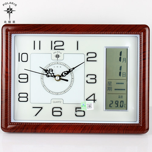 北极星静音万年历时尚创意座钟