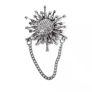 2026新款 镶嵌玻璃钻胸针22384G2 S·D女士锌合金胸花气质百搭时尚