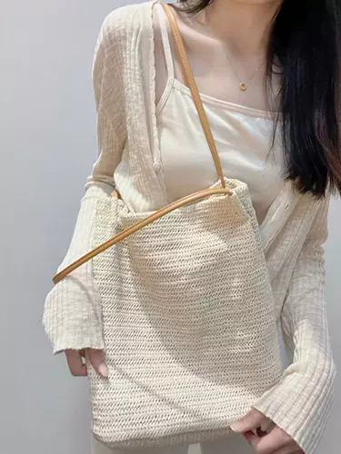 Универсальная соломенная вместительная и большая летняя сумка через плечо для отдыха на одно плечо, японские и корейские