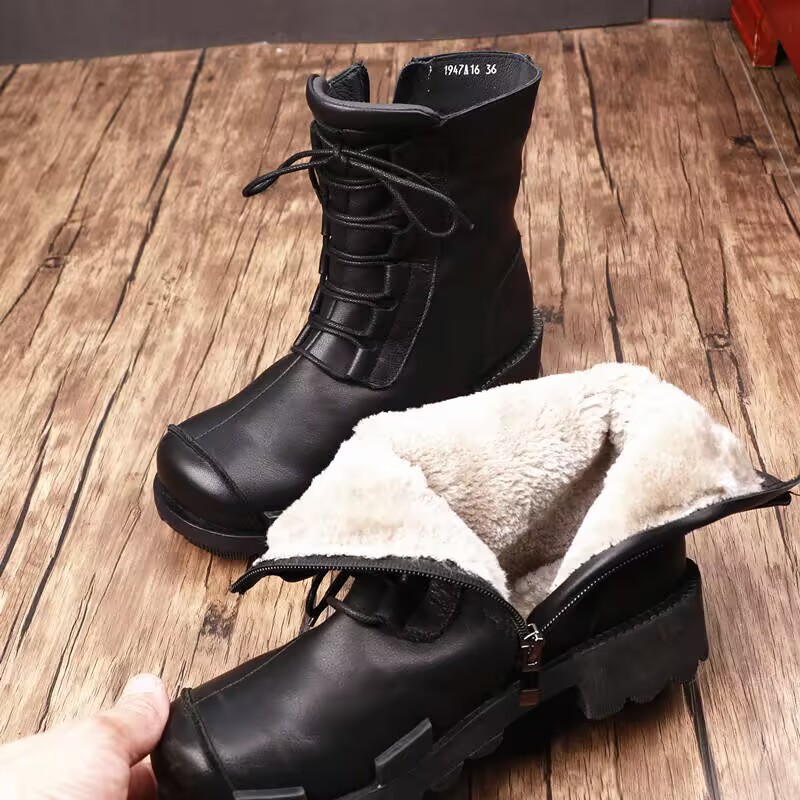 厚底短靴女2025新款早秋弹力瘦瘦靴复古英伦风马丁靴舒适可跨境