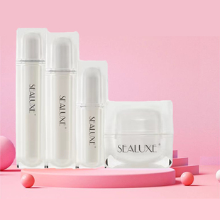 绿叶爱生活希诺丝雪绒花紧致柔肤水柔肤乳精华液面霜4件套装补水