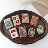 日系棉麻森系森女棉麻布艺刺绣徽章可爱百搭文艺小清新胸针