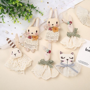 创意手工制作胸针卡通动物兔子日系可爱包包小饰品衣服配件挂件