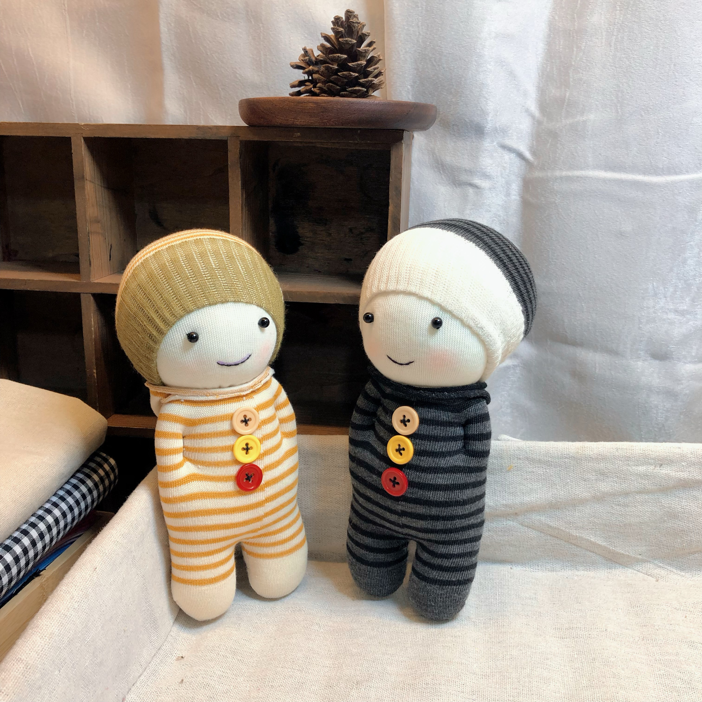 个性原创纯手工缝制袜子娃娃成品 圣诞节生日礼物 手工作业