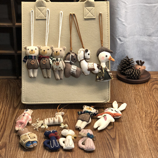 手工制作布艺小马可爱卡通包包挂件包日系文艺复古小清新森女配饰