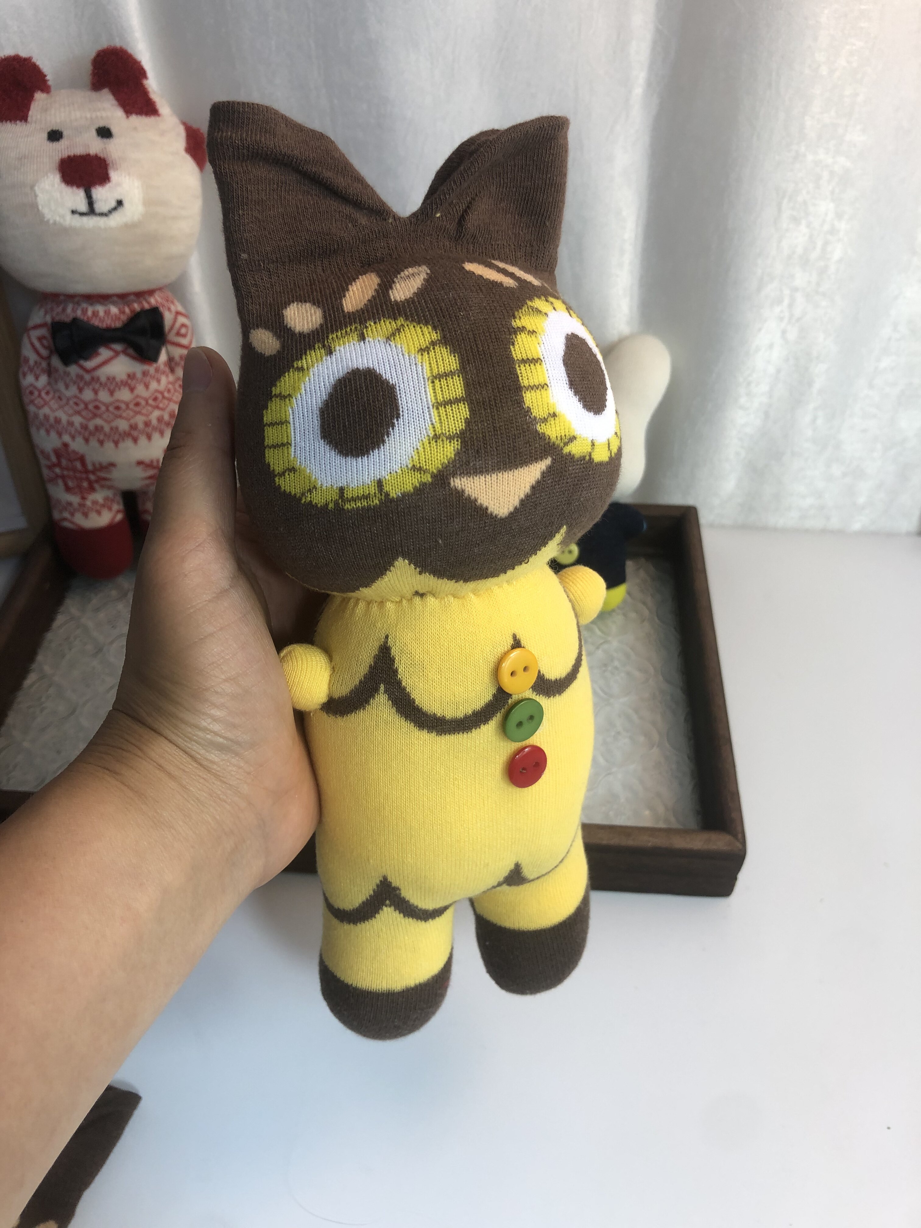 纯手工制作袜子娃娃成品猫头鹰 学校学习作业 创意布偶玩偶包邮