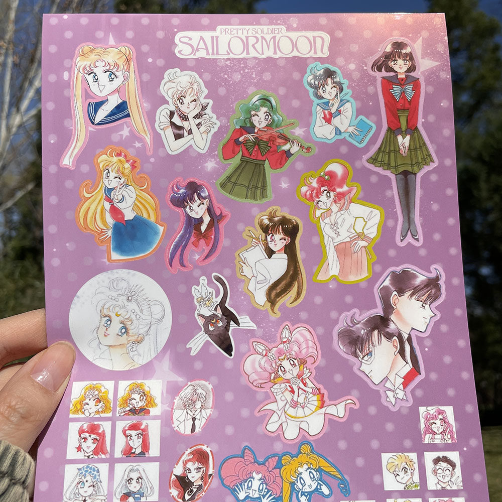 奇怪猫古早昭和武内直子美少女战士土星收藏咕卡吧唧装饰痛贴纸