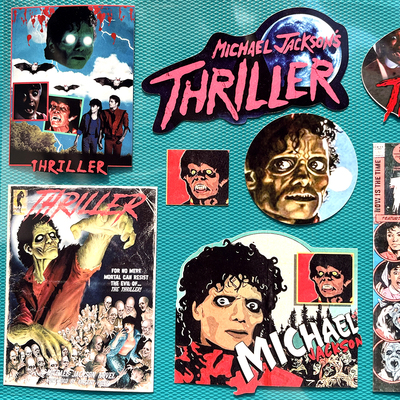 奇怪猫迈克杰克逊古早thriller颤栗周边谷子装饰手机手帐痛贴纸