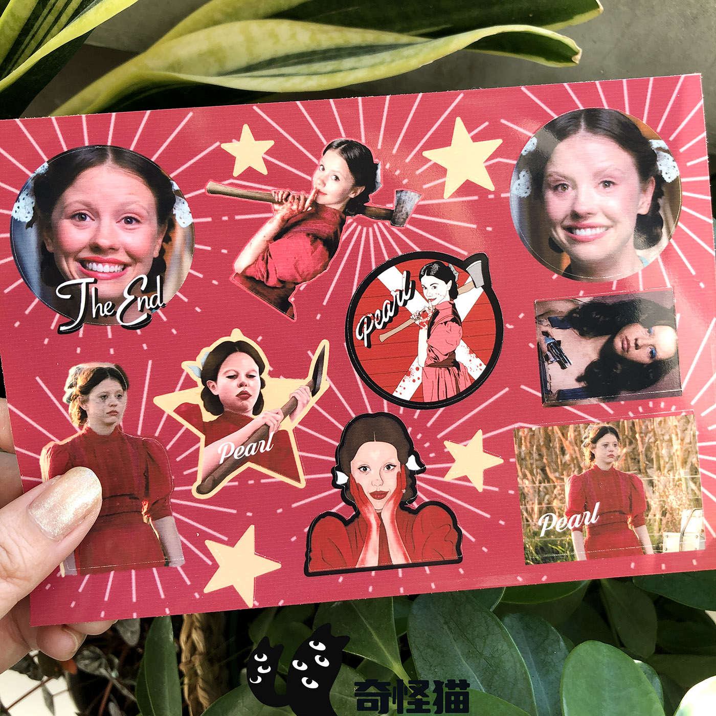 奇怪猫 电影系列A24珀尔欲珠Pearl谷子周边手机电脑笔记本痛贴纸