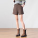高腰显瘦外穿A字阔腿靴裤 小个子西装 2026年新款 女春季 配腰带 短裤