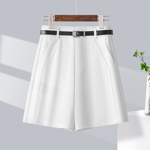 阔腿短裤 减龄休闲A字五分裤 女夏季 高腰直筒中裤 2026新款 高档西装
