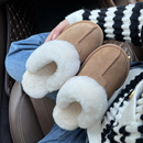 桑坡星星拖羊毛毛包头拖鞋 女外穿厚底羊皮毛一体真皮防滑雪地靴