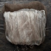 禾创社植物染高级灰系列轻薄柔软真丝围巾大披肩