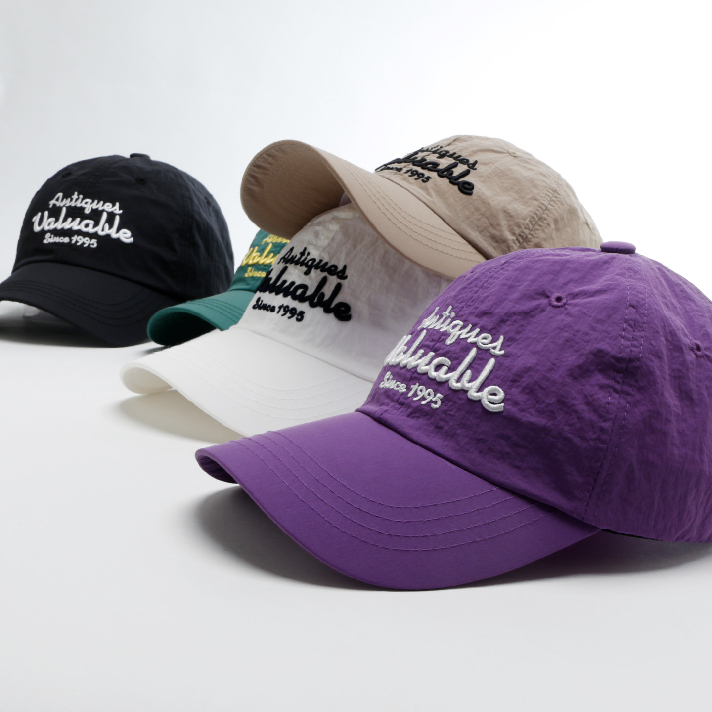 韩国进口软顶夏季薄款速干鸭舌帽字母刺绣ins时尚棒球帽户外出游