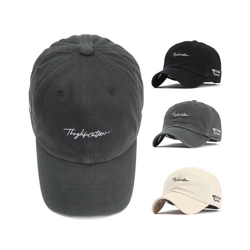 韩国进口东大门个性鸭舌帽刺绣