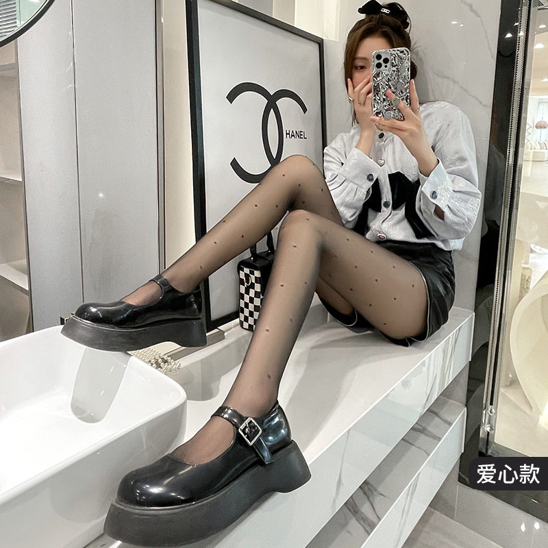 夏季新款网红ins巴黎字母黑丝袜女 超薄款防勾丝性感jk黑色连裤袜