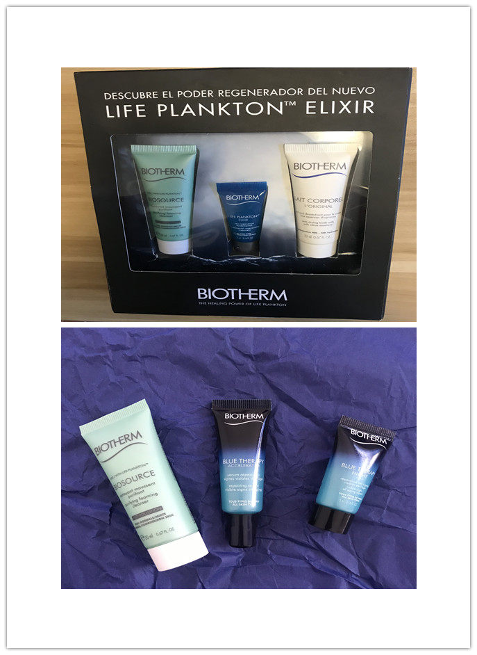 国现 BIOTHERM碧欧泉蓝源精华露晚霜 洗面奶身体乳中样套盒