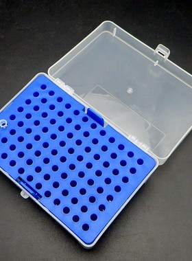 96孔10u塑料l吸头盒 枪头盒 TIP头盒 白色 蓝色 棕色