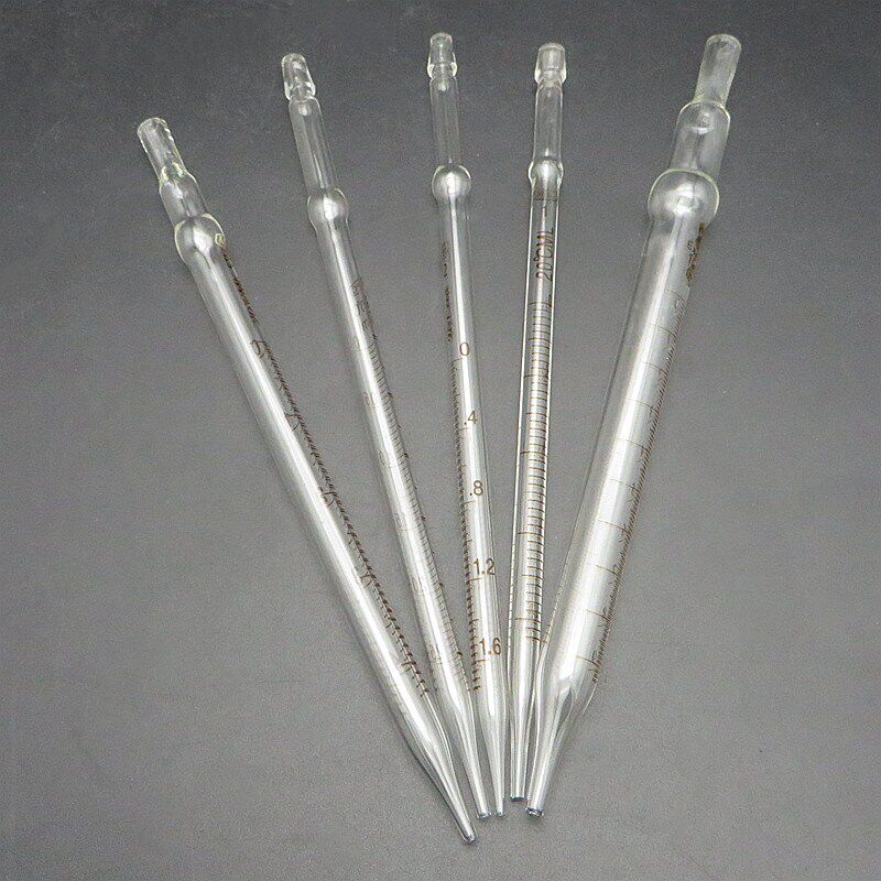 玻璃刻度吸管 多规格玻璃移液管 1ml 2ml 3ml 5ml 10cm 吹泡吸管