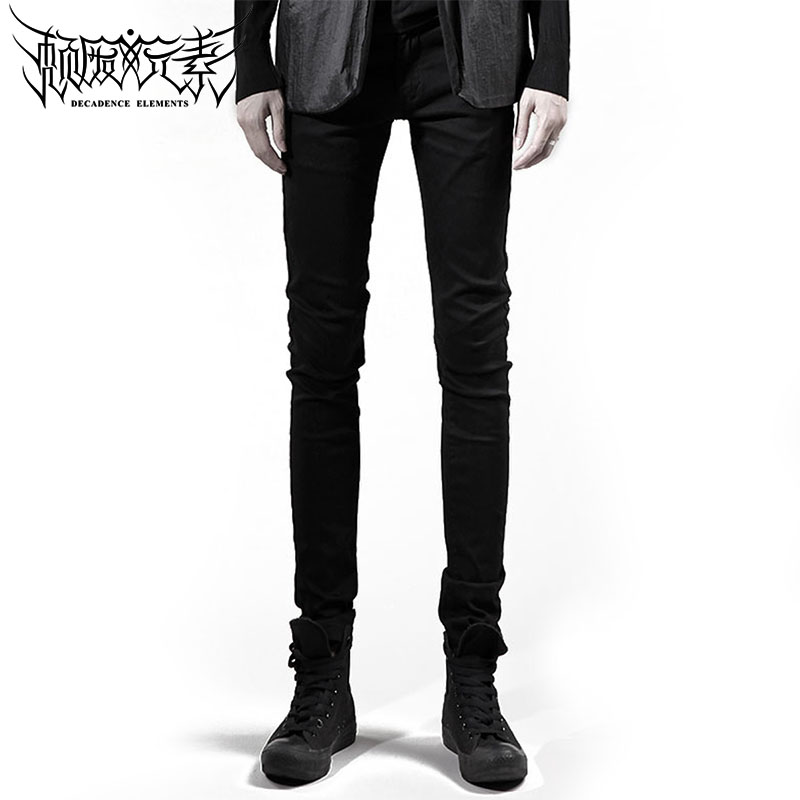 高街紧身小脚男士百搭弹力牛仔裤