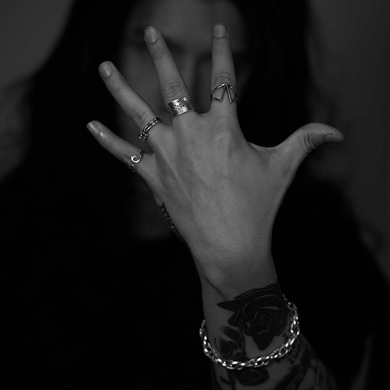 个性小众设计朋克风戒指925银