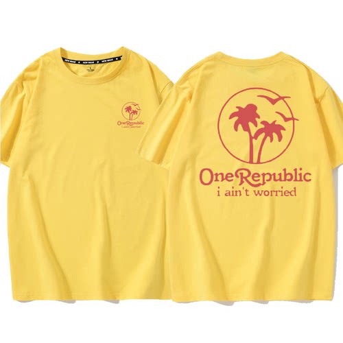 onerepublic亚洲巡演唱会周边一体共和时代应援物衣服短袖t恤男女