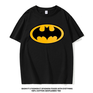儿童BATMAN 蝙蝠侠侠T恤男棉质短袖女超级英雄漫画正义联盟大码