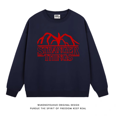 美剧Montauk怪奇物语Stranger Things周边圆领卫衣男女长袖上衣服