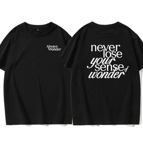 我们的秘密Lingorm邝玲玲同款宽松短袖T恤女Always Wonder上衣服