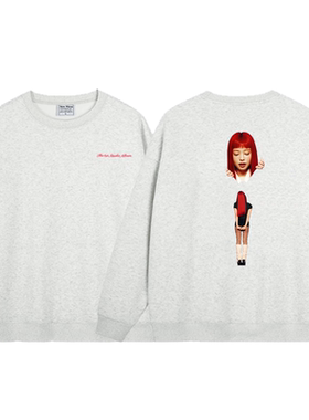 金智妮Jennie同款专辑solo2红色卫衣女2026新款春秋上衣衣服情侣