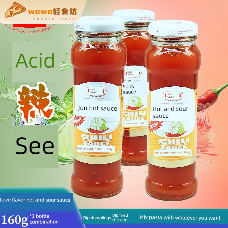 台湾风味辣椒酱爱之味酸辣酱160g*3瓶泡菜油炸烧烤沾酱 饺子蘸酱图片