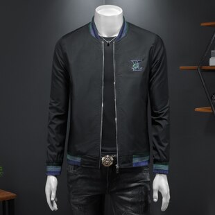 立体刺绣夹克外套棒球领拼接 男士 今年流行特惠欧洲站2026春季 新款