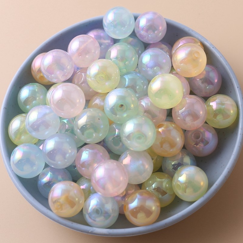 鱼姬珠亚克力夜光圆珠饰品配件